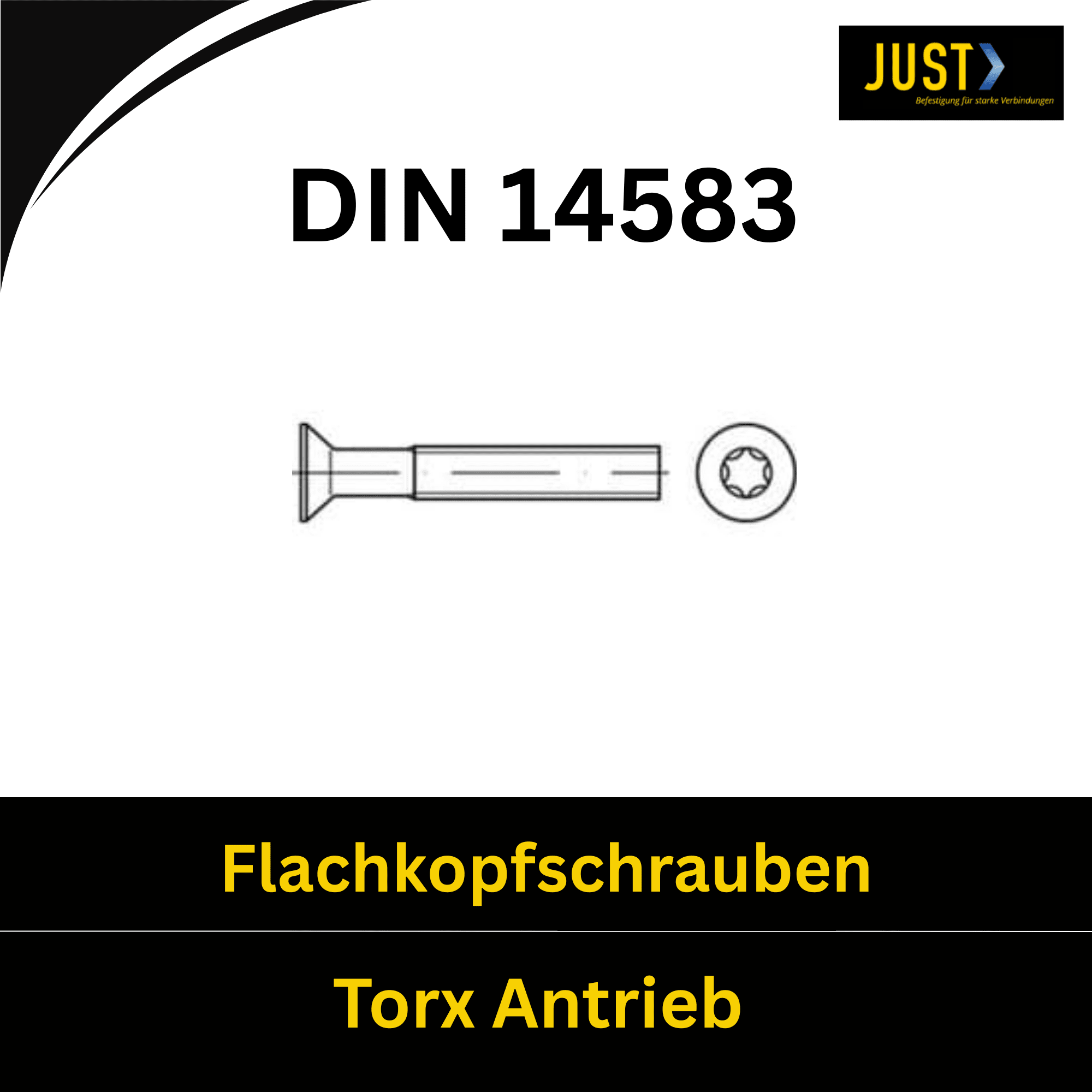 Bild für Kategorie ISO 14583 ➤ Flachkopfschrauben mit TX Antrieb